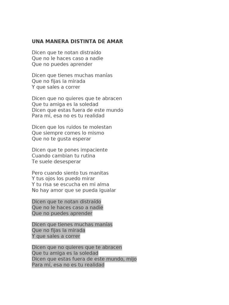 Una Manera Distinta de Amar | PDF