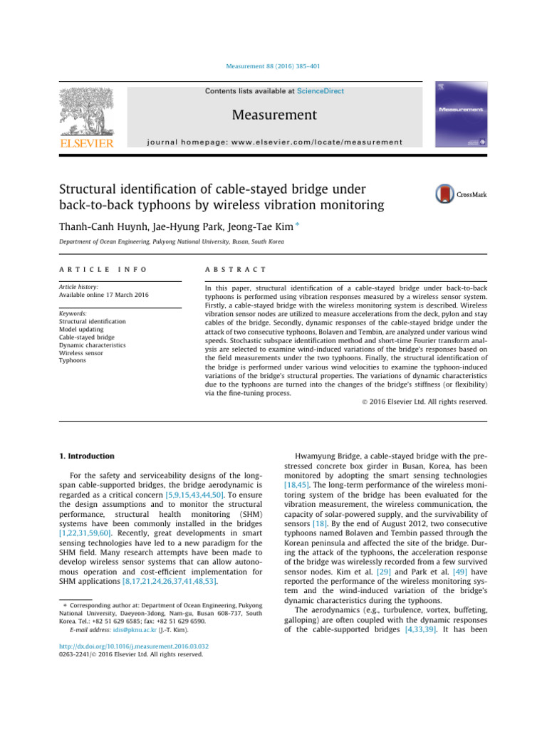Structural Identification of Cable-stayed Bridge Under Back-To-back ...