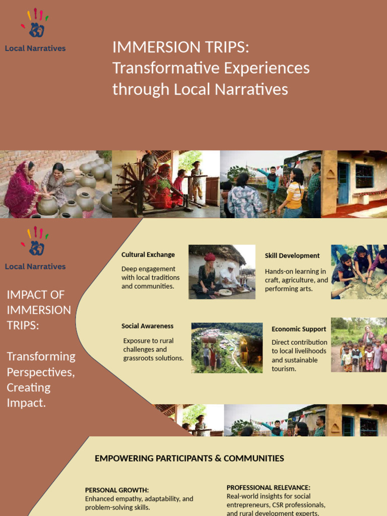 Immersion Trips: Transformative Cultural Exchange | PDF