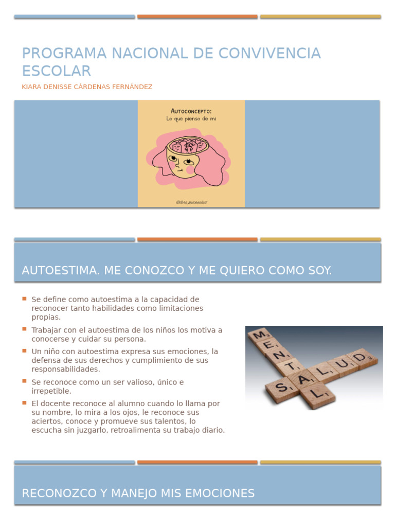 Estrategias para Mejorar la Convivencia Escolar | PDF | Autoestima | Ira