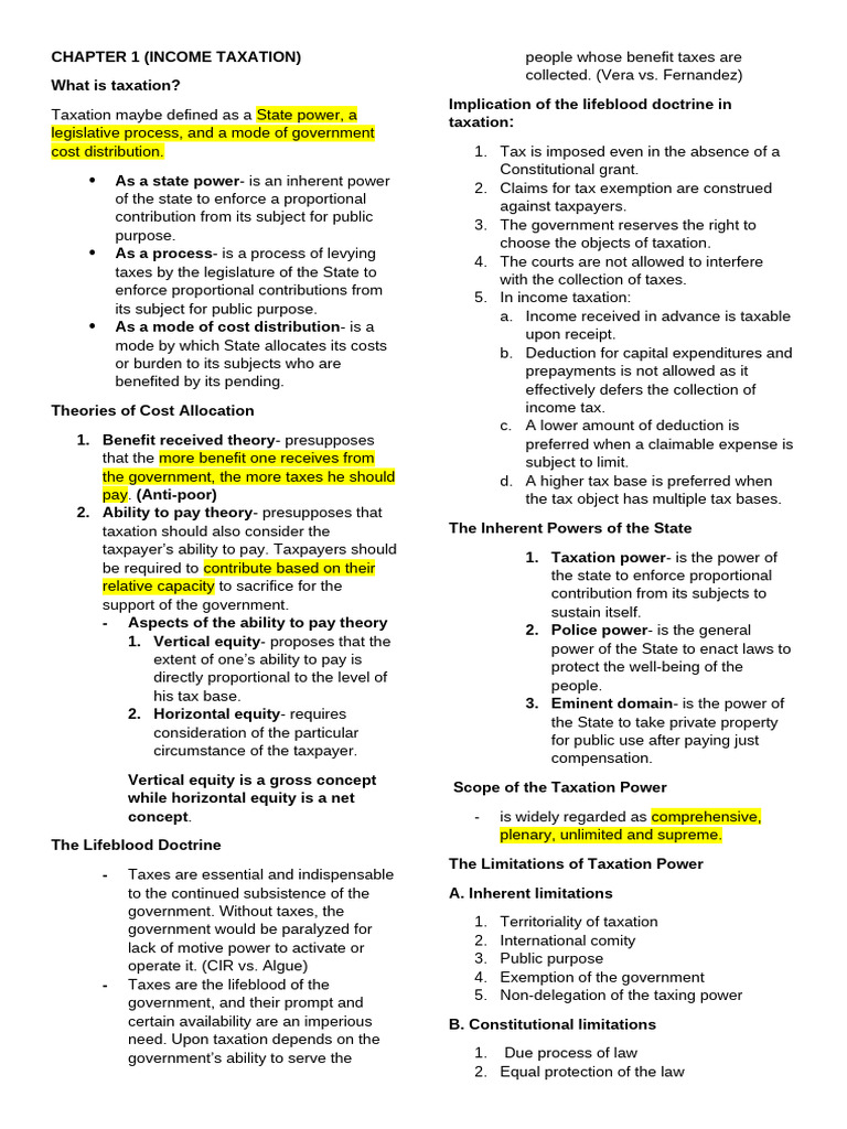 Understanding Income Taxation Principles | PDF | Taxes | Income Tax