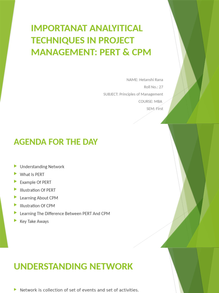 PERT and CPM in Project Management | PDF | Operations Research ...