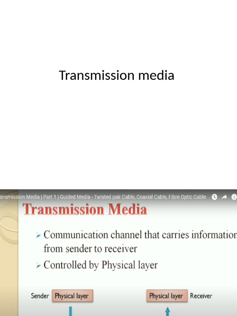 Transmission Media - Guided Media | PDF