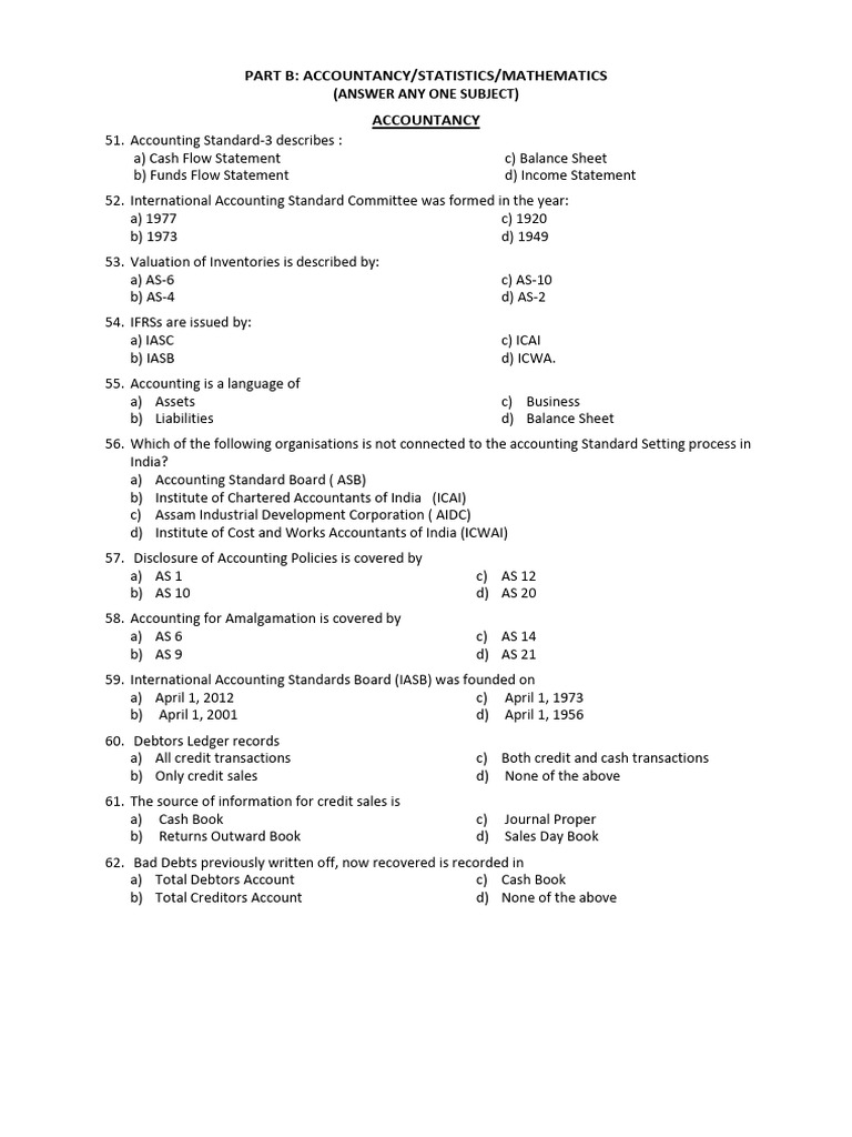 Apdcl Aao Paper 2 | PDF | Debits And Credits | Balance Sheet
