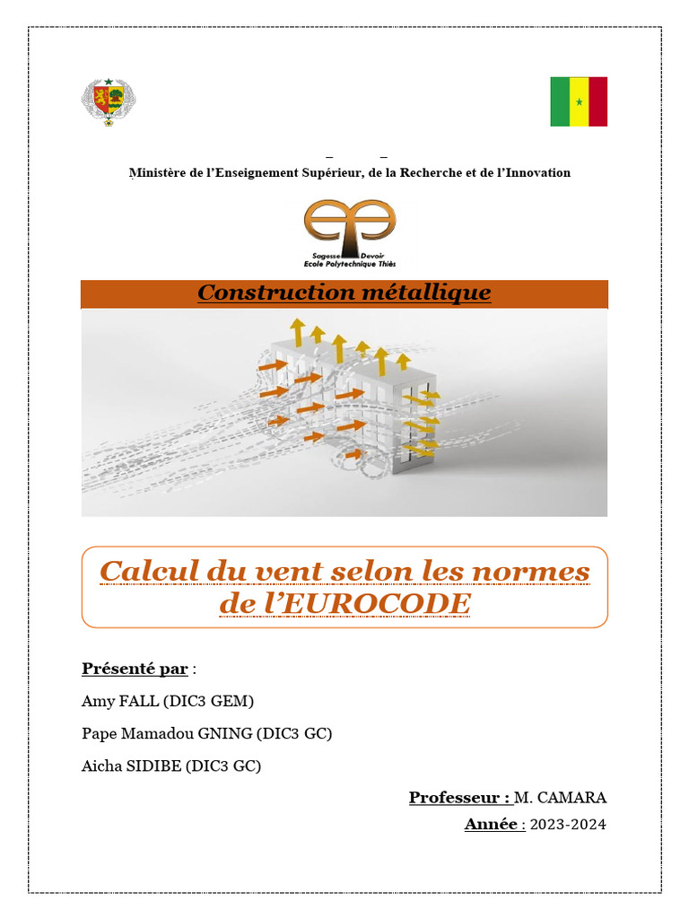 Calcul du Vent selon l'Eurocode PDF Pression Plaie — free download