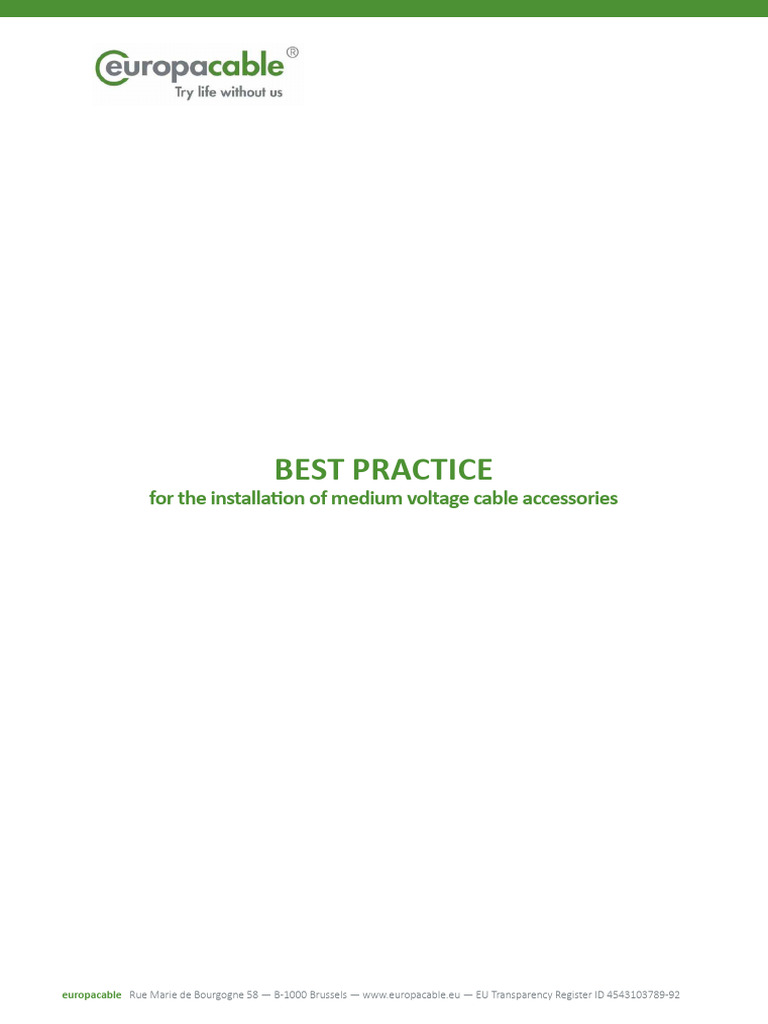 Best Practices for Medium Voltage Cable Installation | PDF | Electrical ...
