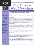 City of Tucson Ward 5 Newsletter: A Letter From Councilmember Fimbres