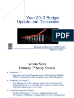 Microsoft Power Point - FY 2013 Budget Update and Discussion
