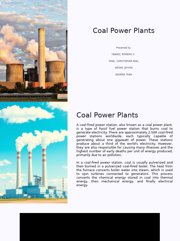 Overview of Coal Power Plants | PDF | Coal | Power Station