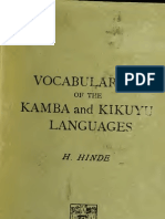 Kamba and Kikuyu Languages