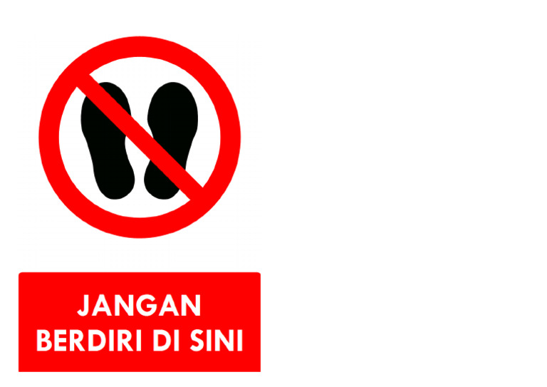 Rambu Jangan Berdiri Disini | PDF