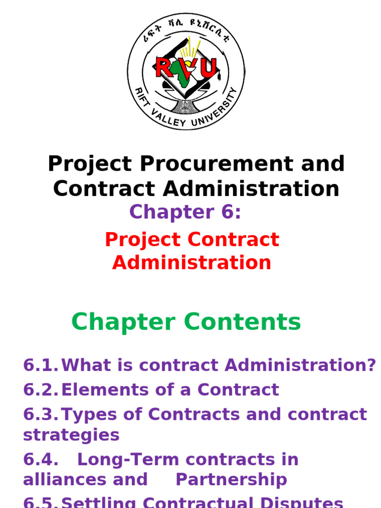 Project Contract Administration Guide | PDF | Arbitration | Mediation