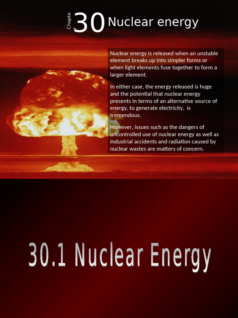 Chapter+30+Nuclear+Energy | PDF | Nuclear Power | Nuclear Fission