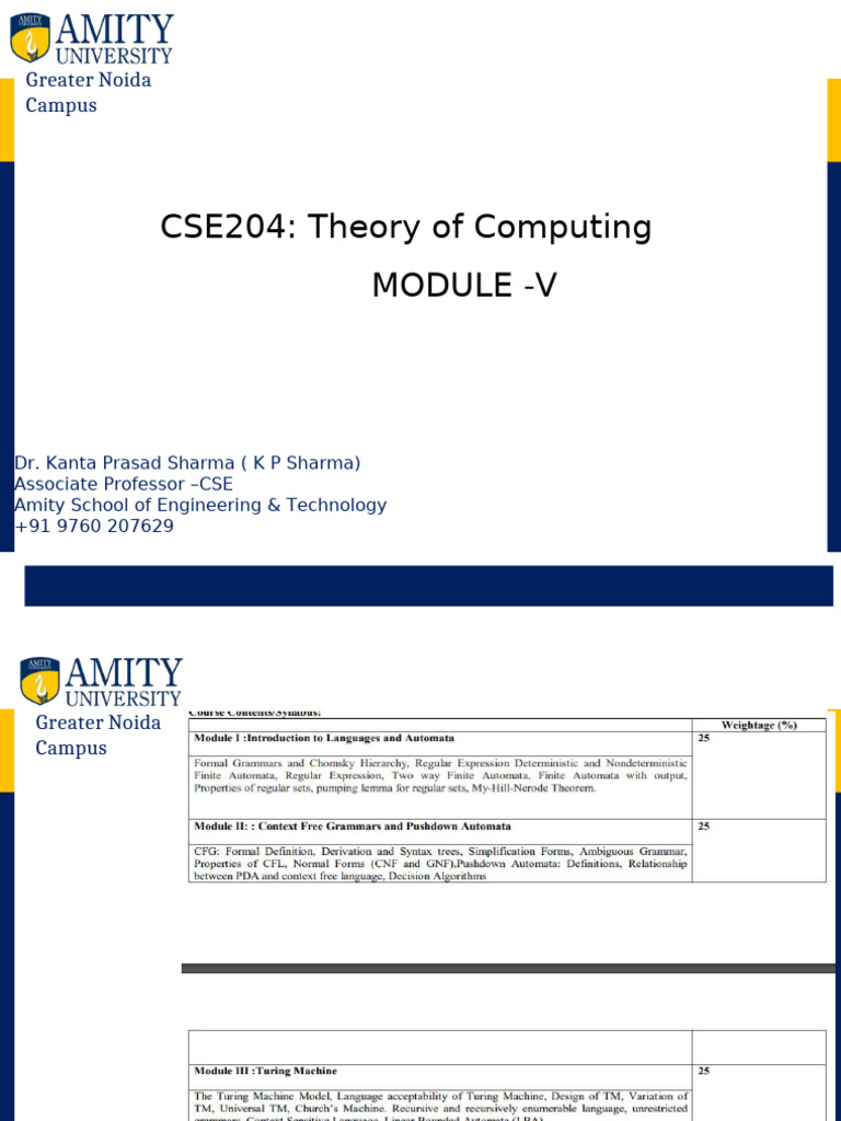 Automata - Module V | PDF