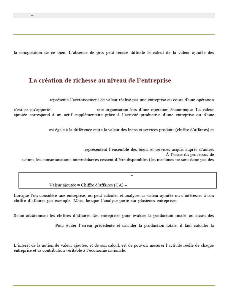 Calcul de la production non marchande | PDF | Valeur ajoutée | Produit ...