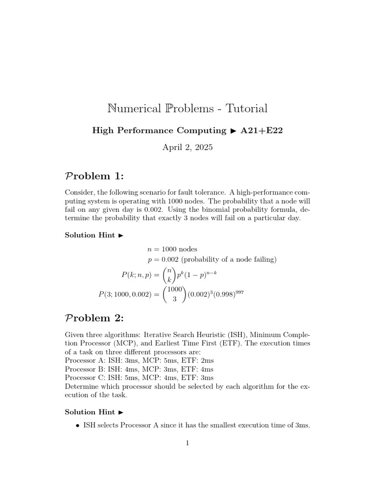 High-Performance Computing Problems | PDF | Computer Programming ...