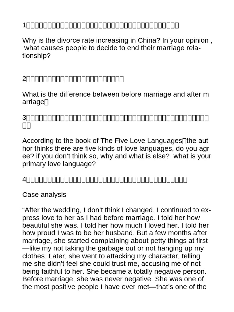 Understanding Love Languages and Divorce | PDF | Love | Human Communication