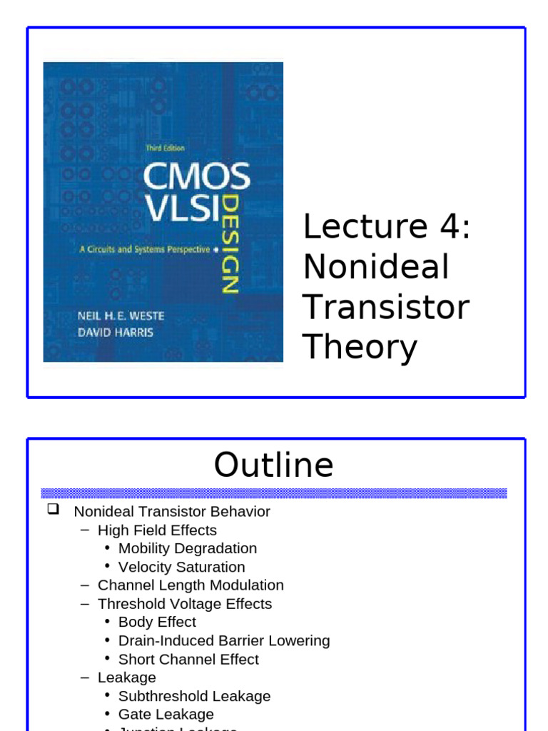 chapter4-nonideal | PDF | Cmos | Field Effect Transistor