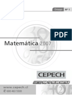 Ensayo Matematica Cepech #1 2007