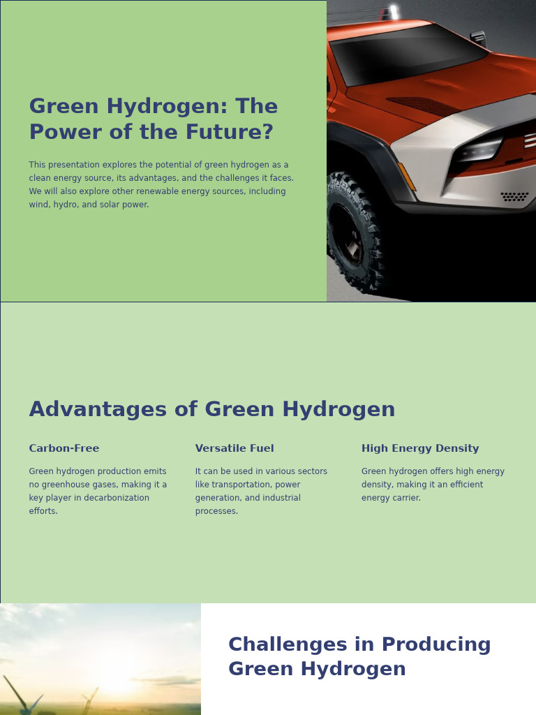 Green Hydrogen and Renewable Energy Insights | PDF | Renewable Energy ...