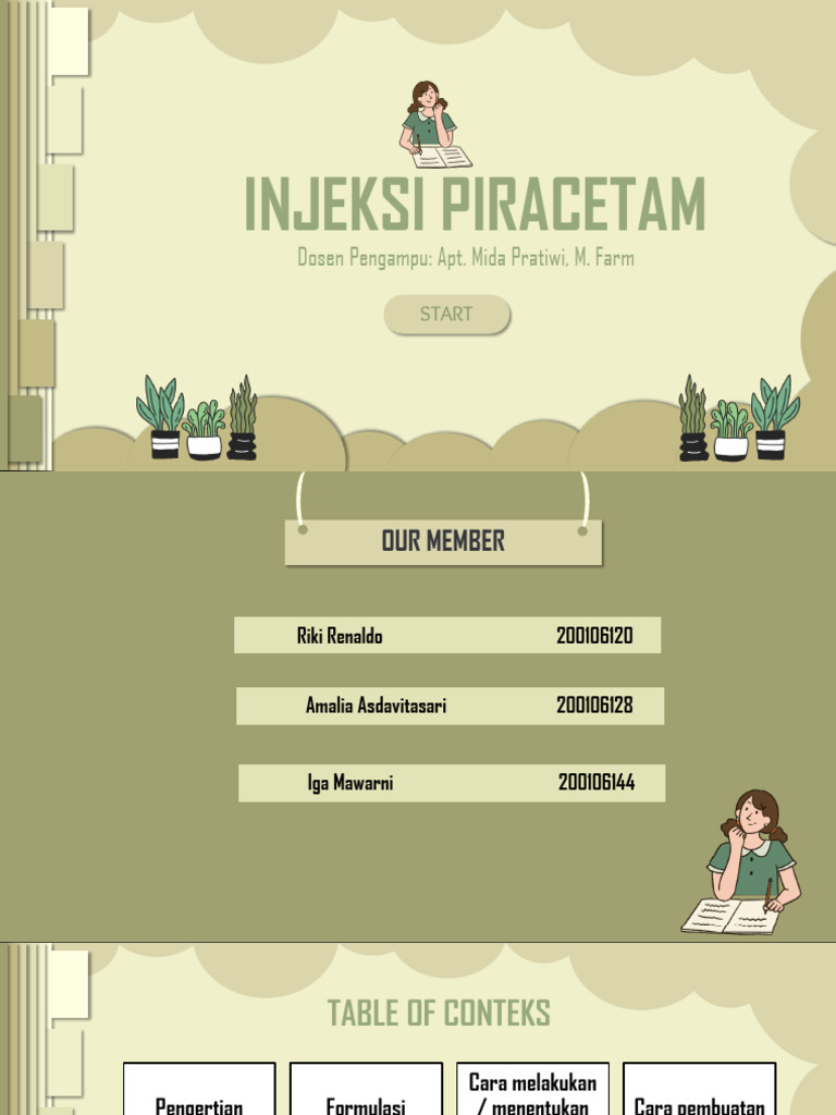 Formulasi dan Sterilisasi Injeksi Piracetam | PDF