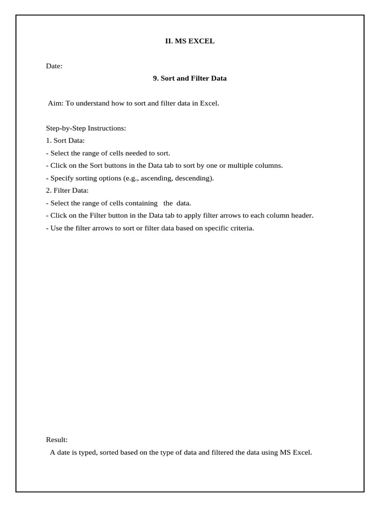 Excel Data Management Techniques | PDF | Microsoft Excel | Information ...