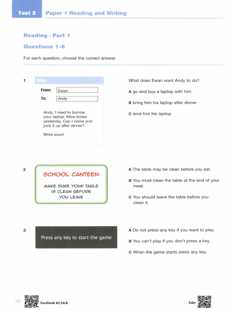 Test 2 Reading Writing Pdf