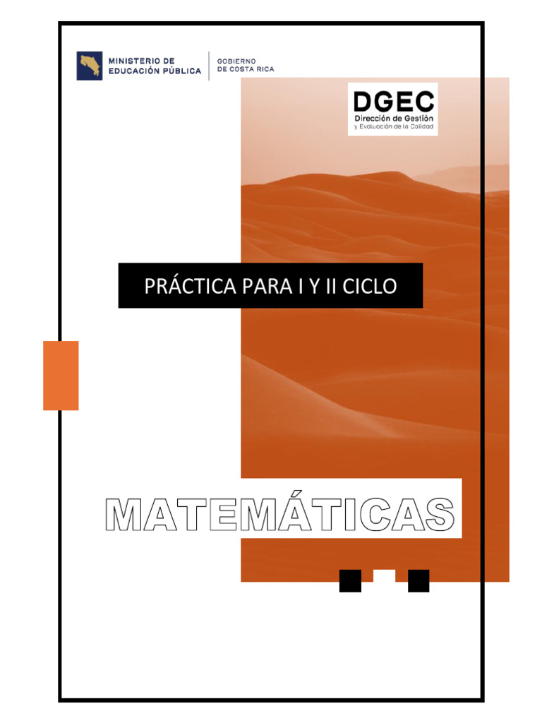 Práctica Matemáticas I y II Ciclo 2025 | PDF | Matemáticas