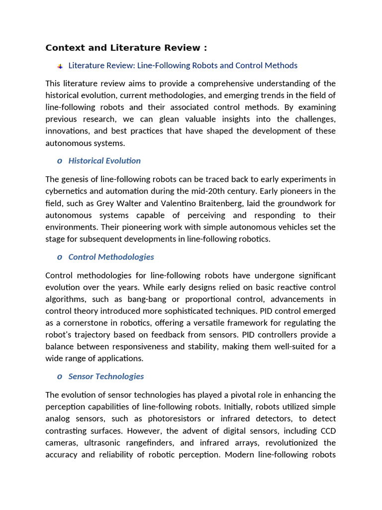 Context and Literature Review | PDF | Control Theory | Systems Science