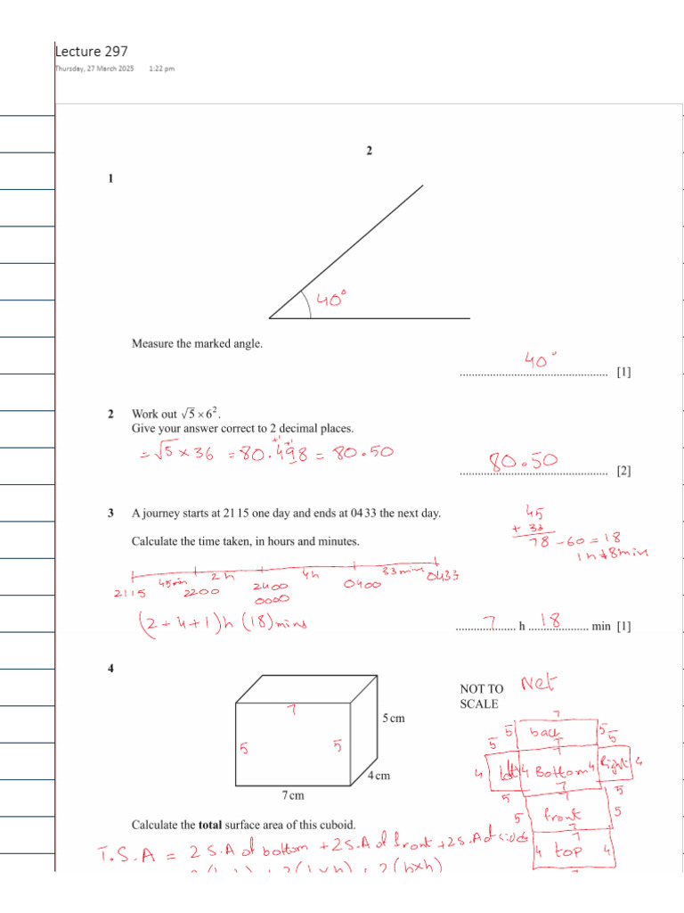 Lecture 297 Past Papers (Past Paper Practice) | PDF