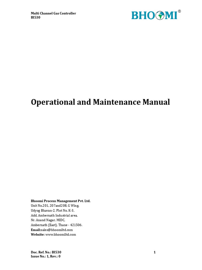 Multi-Channel Gas Controller Manual | PDF | Chlorine | Parameter ...