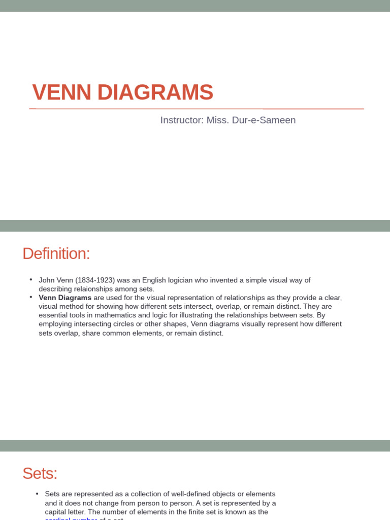 Venn Diagrams Updated | PDF | Set (Mathematics) | Numbers