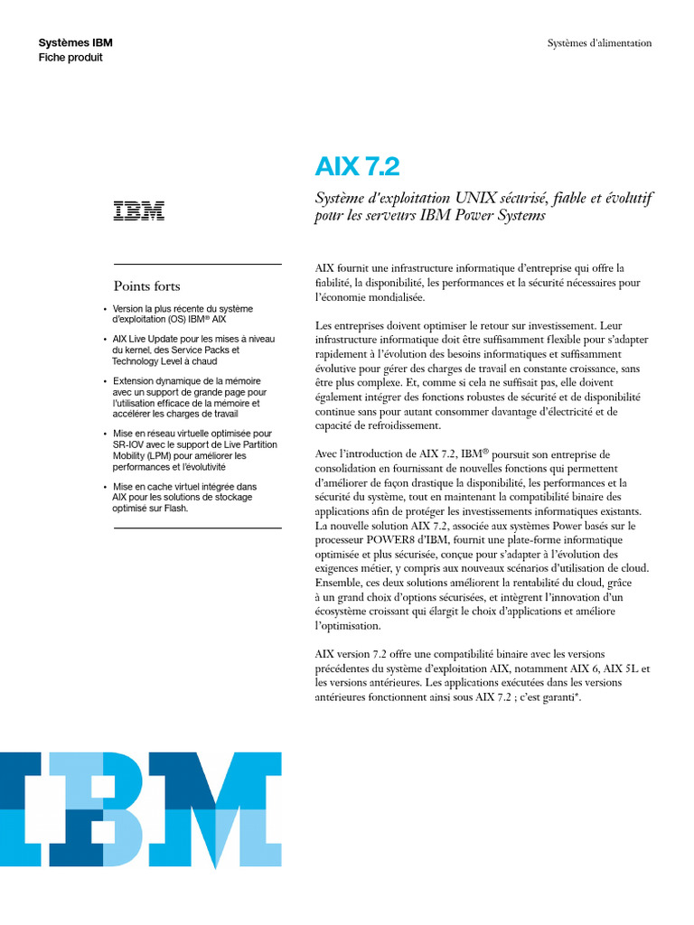 Aix 7.2 | PDF | Linux | Logiciel