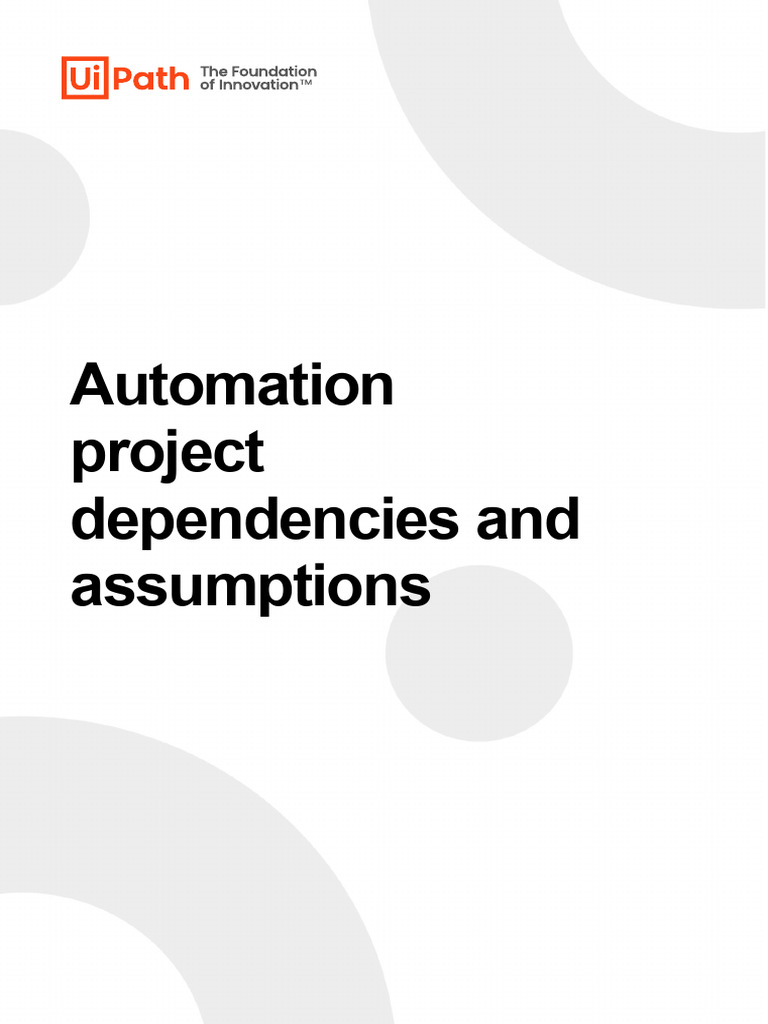 Automation Project Dependencies Guide | PDF