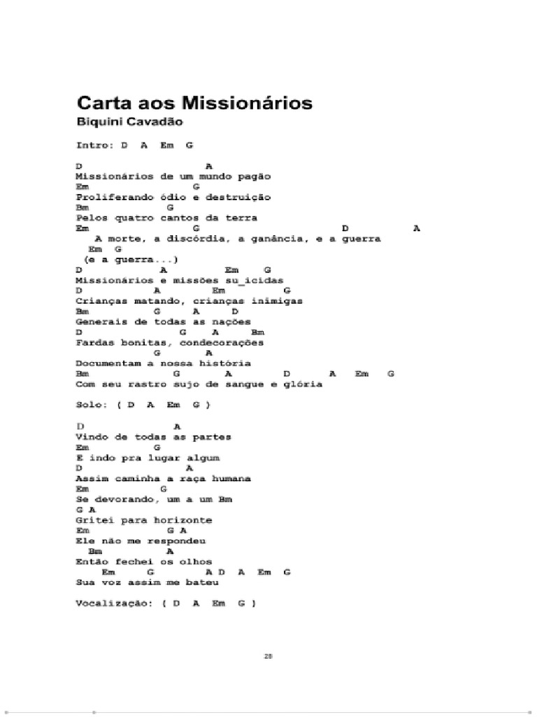 Carta Aos Missionarios | PDF