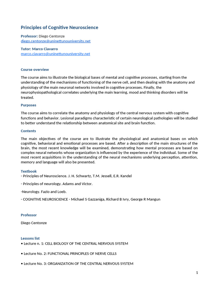 Prin of COGNITIVE Ns | PDF