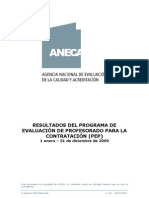 Informe Pep Result a Dos 2009