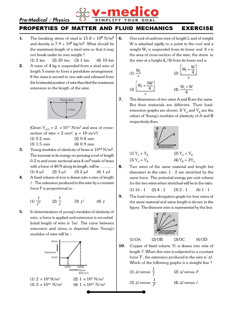 Properties of Matter and Fluid Mechanics | PDF | Surface Tension | Liquids