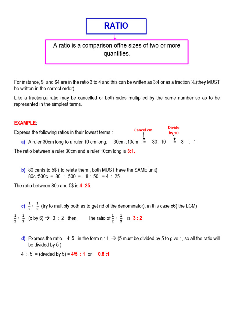 Understanding Ratios and Their Applications | PDF | Ratio | Mathematics