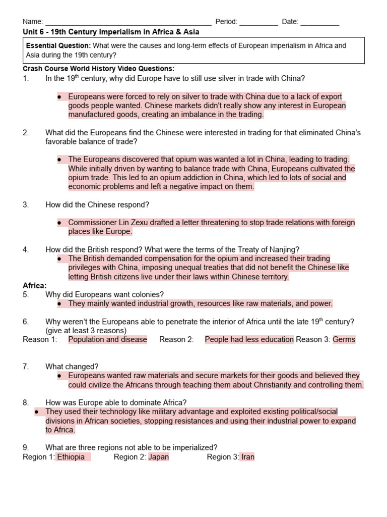 Causes and Effects of 19th Century Imperialism | PDF | Imperialism | China