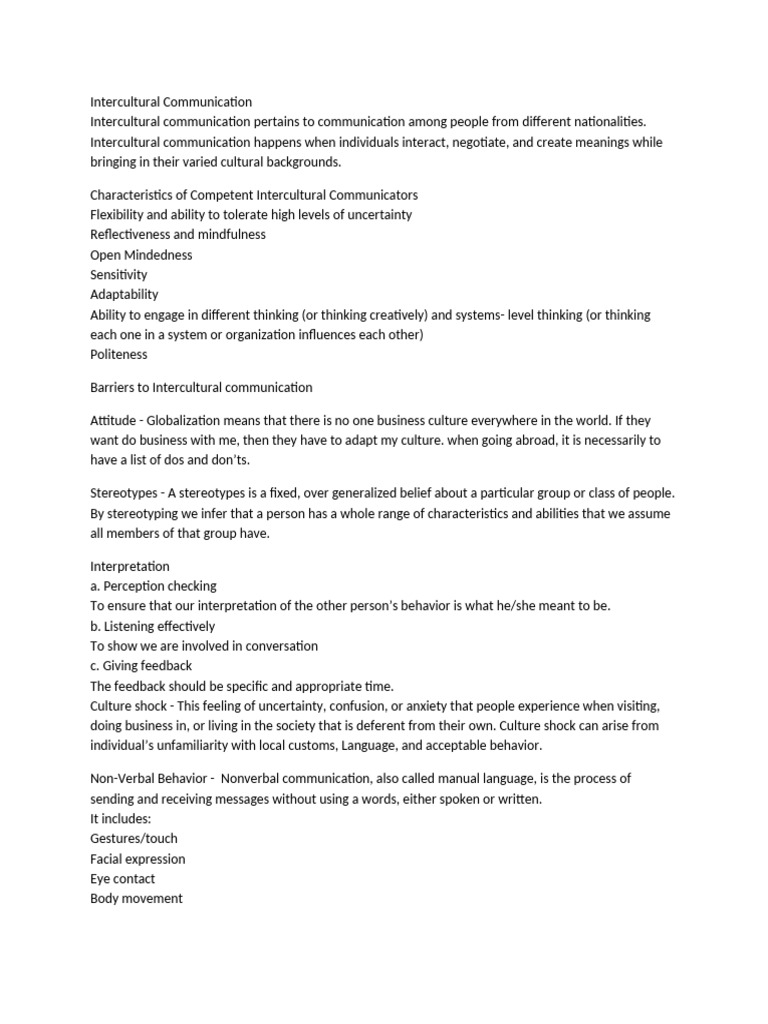 Intercultural Communication Essentials | PDF