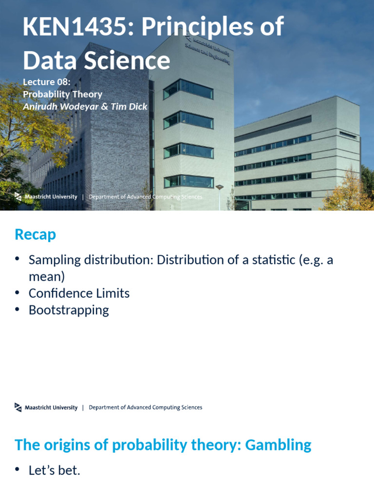 Probability Theory Basics in Data Science | PDF | Probability ...