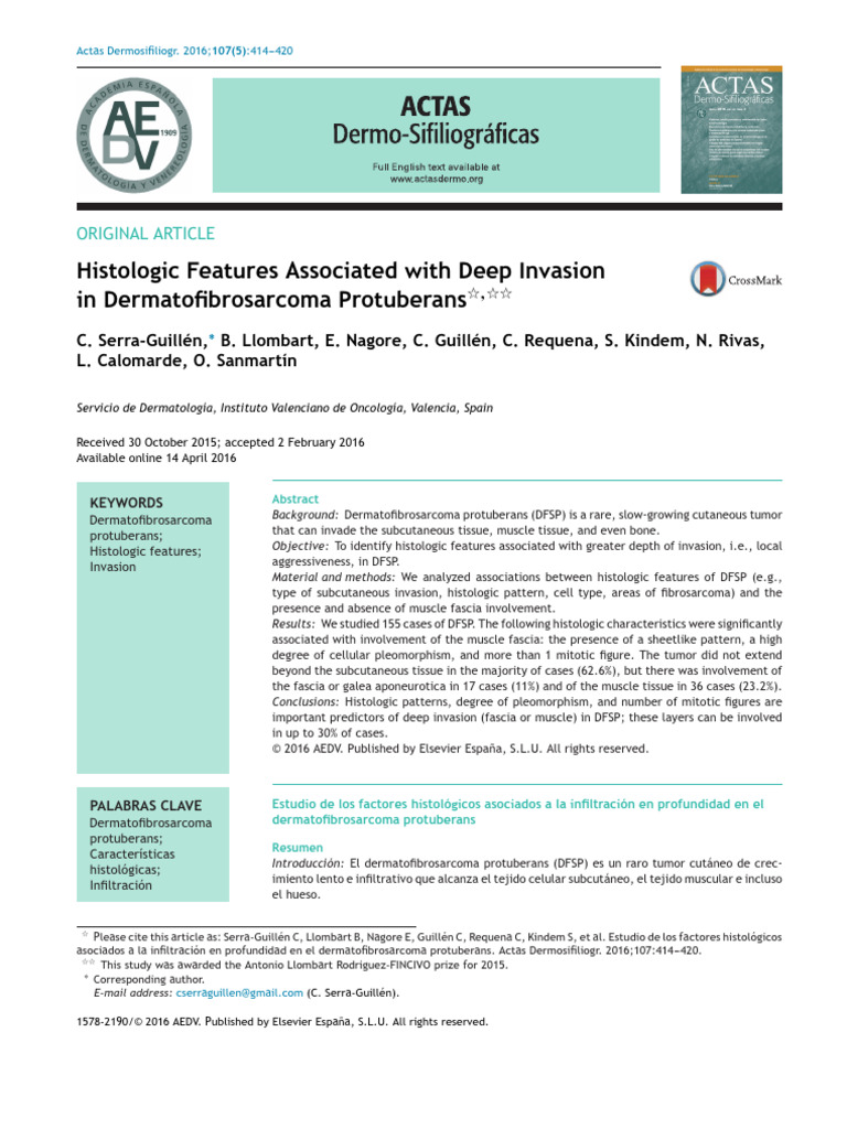 Histologic Features of DFSP Invasion | PDF | Diseases And Disorders ...