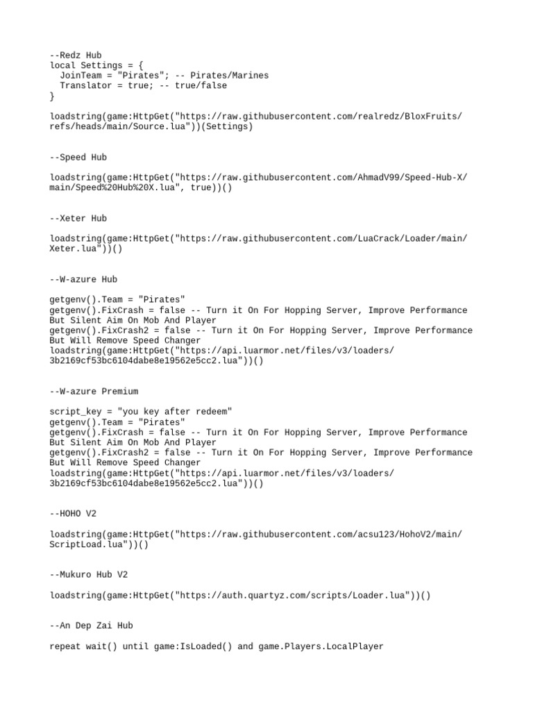 Roblox Script Hub Collection | PDF