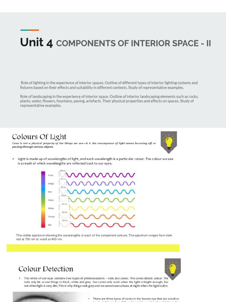 Interior Lighting and Landscaping Guide | PDF | Temperature | Lighting