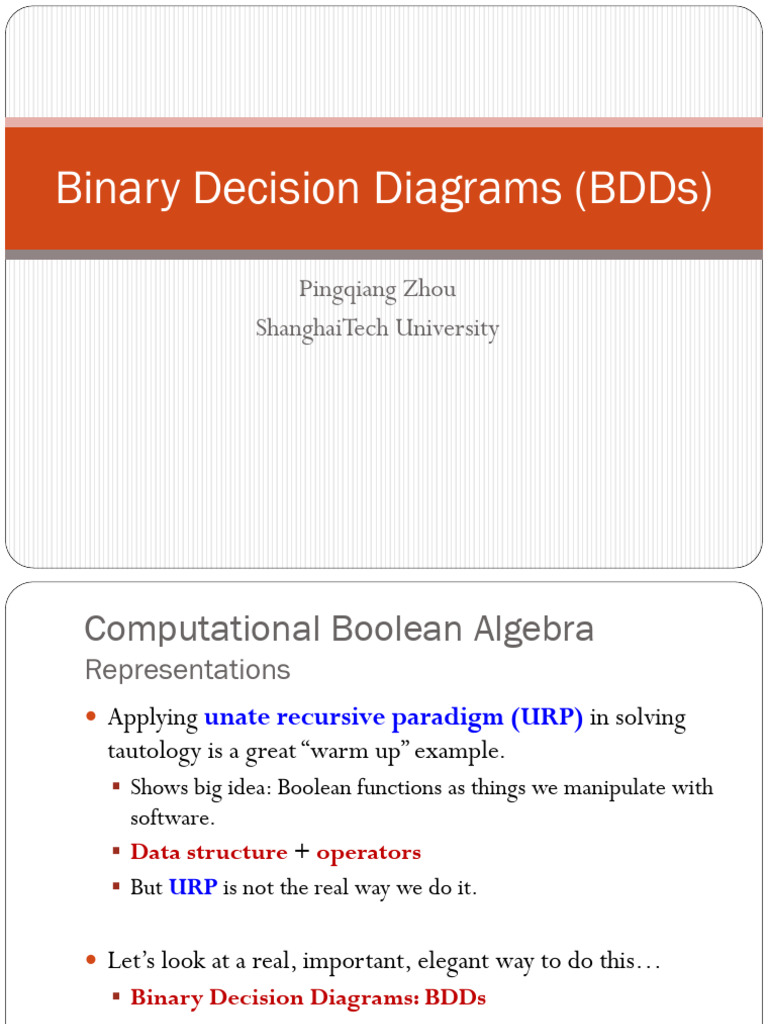 Understanding Binary Decision Diagrams | PDF | Theoretical Computer ...
