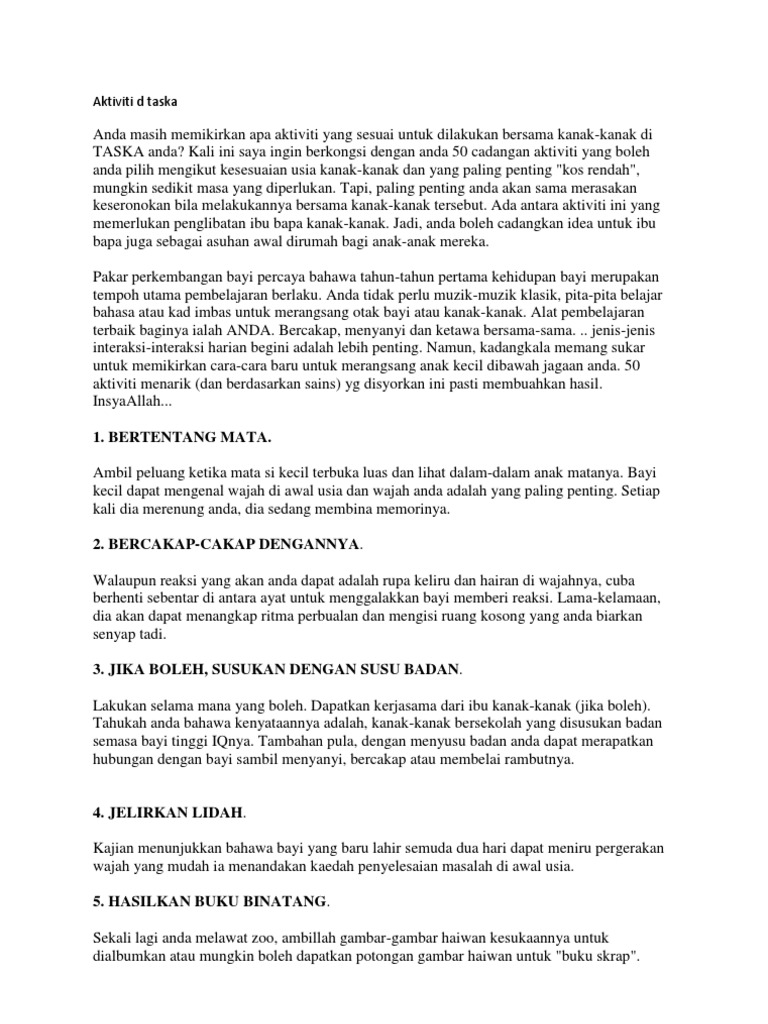 Aktiviti D Taska Pdf