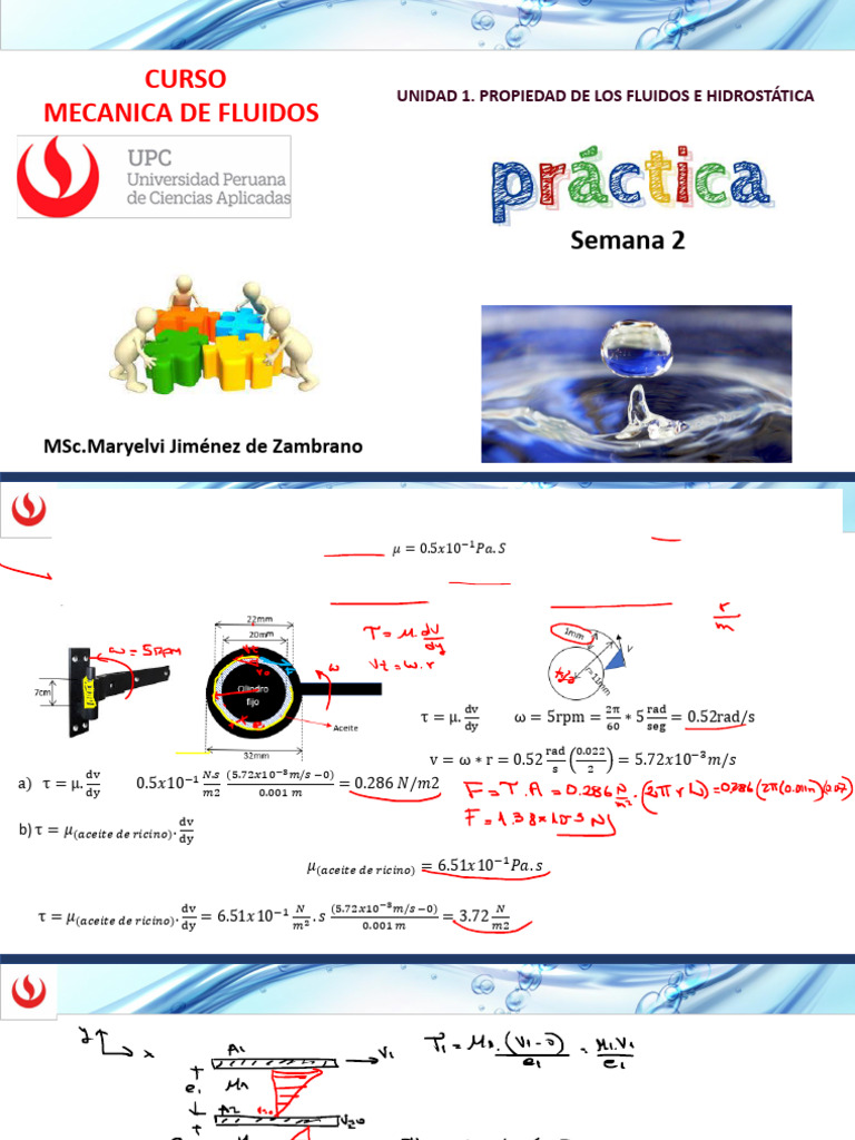 Propiedades de Fluidos e Hidrostática | PDF | Viscosidad | Presión