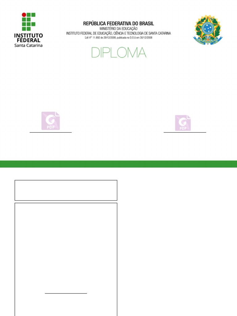Diploma de Técnico em Informática IFSC | PDF
