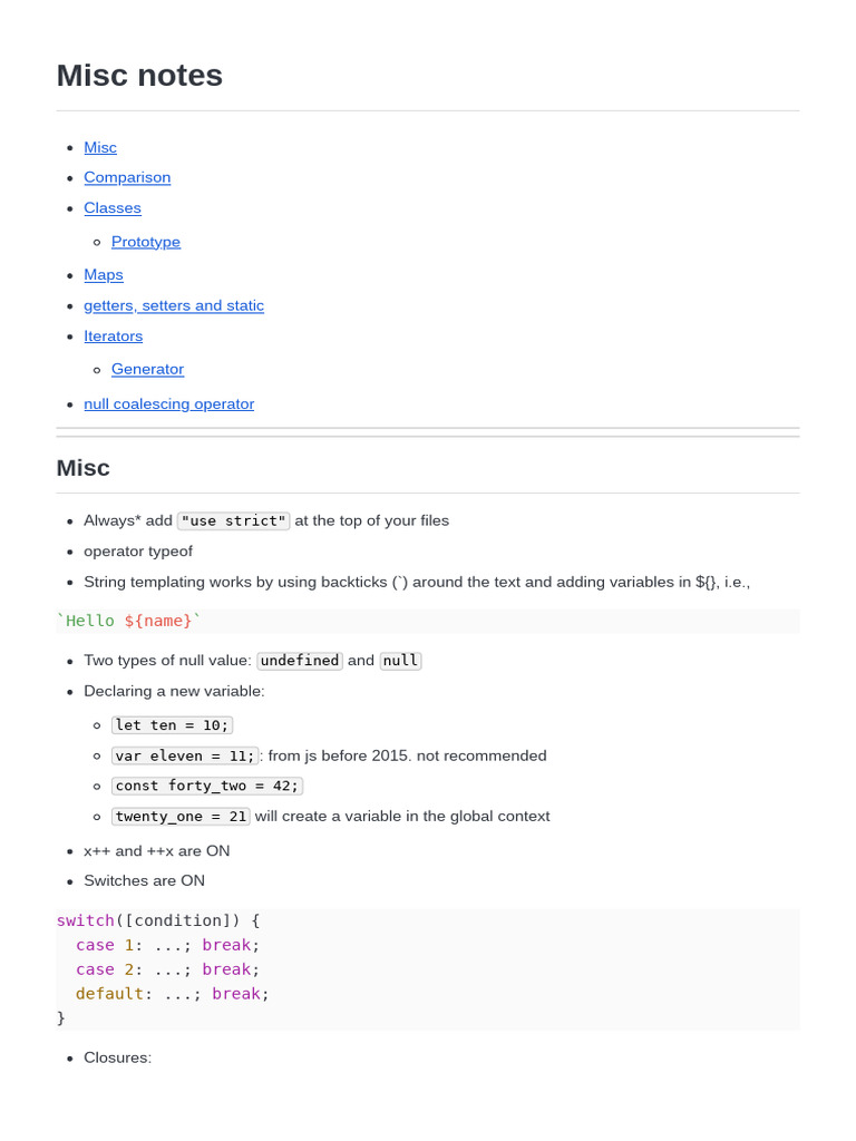 JavaScript Essentials: Syntax & Concepts | PDF | Object Oriented ...